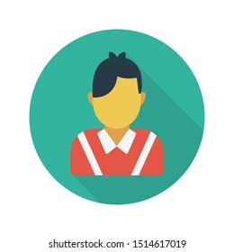 actress glyph flat vector icon