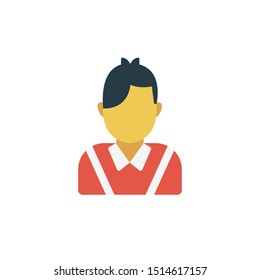actress glyph flat vector icon