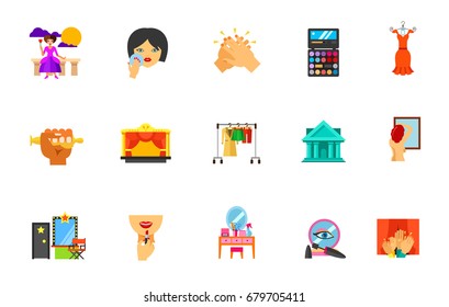 Actress icon set