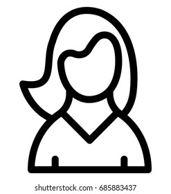 
Actress Line Vector Icon 
