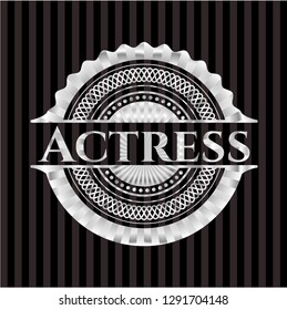 Actress silver shiny emblem