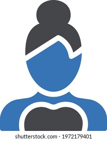 actress vector glyph colour icon