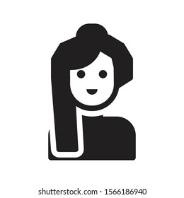 actress vector glyph flat icon 