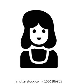 actress vector glyph flat icon 