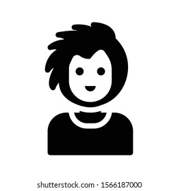 actress vector glyph flat icon 