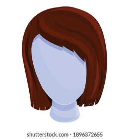 Actress wig icon. Cartoon of actress wig vector icon for web design isolated on white background