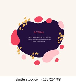 Actual abstract modern graphic elements. Dynamical colored forms and line. Gradient abstract banners with flowing liquid shapes. Template for the design of a logo, flyer or presentation. Vector
