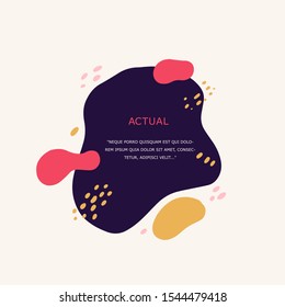 Actual abstract modern graphic elements. Dynamical colored forms and line. Gradient abstract banners with flowing liquid shapes. Template for the design of a logo, flyer or presentation. Vector
