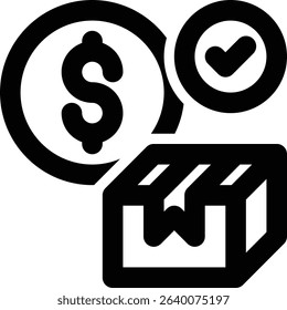 Actual Cost, Actual Price, Fixed Price Outline Icon