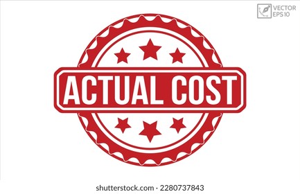 Actual Cost stamp red rubber stamp on white background. Actual Cost stamp sign. Actual Cost stamp.