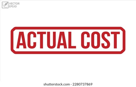 Actual Cost stamp red rubber stamp on white background. Actual Cost stamp sign. Actual Cost stamp.