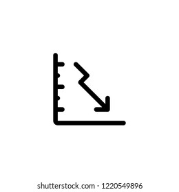Actual. Diagram icon. Fall.