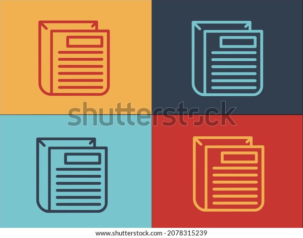 Actual Documentation Logo Template Simple Flat Stock Vector Royalty