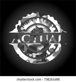 Actual on grey camouflage pattern