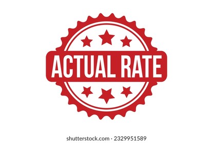 Actual Rate rubber grunge stamp seal vector