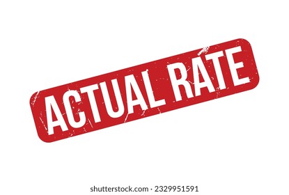 Actual Rate rubber grunge stamp seal vector