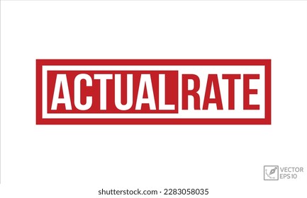 Actual Rate rubber stamp on white background. Actual Rate Rubber Stamp.