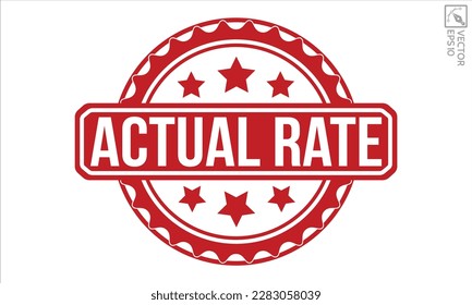 Actual Rate rubber stamp on white background. Actual Rate Rubber Stamp.