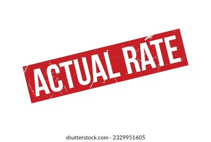 Actual Rate Rubber Stamp Seal Vector