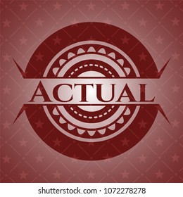 Actual retro red emblem