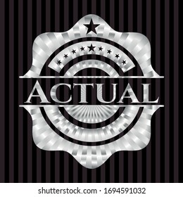Insignia o emblema de plata real. Ilustración vectorial. Mosaico.