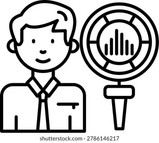 Actuarial Science Illustration vector Icon Design
