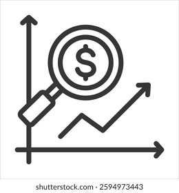 Actuarial Valuation Outline Icon Vector Illustration