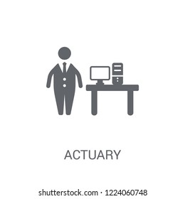 Actuary icon. Trendy Actuary logo concept on white background from business collection. Suitable for use on web apps, mobile apps and print media.
