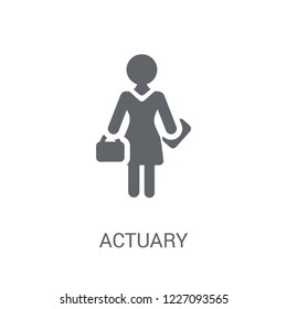 Actuary icon. Trendy Actuary logo concept on white background from Professions collection. Suitable for use on web apps, mobile apps and print media.