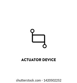 actuator device icon vector. actuator device sign on white background.