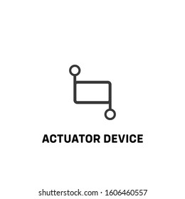 actuator device icon vector. actuator device sign on white background. actuator device icon for web and app