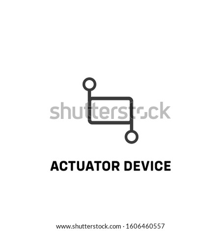 actuator device icon vector. actuator device sign on white background. actuator device icon for web and app