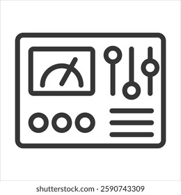 Actuator Outline Icon Vector Illustration