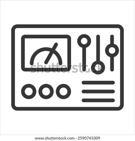 Actuator Outline Icon Vector Illustration