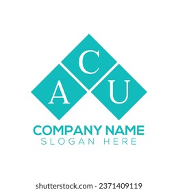 ACU creative initials letter logo concept or design on a WHITE background
