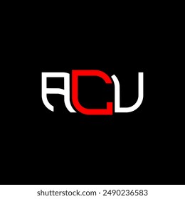 ACU logo design, ACU simple and modern logo. ACU luxurious alphabet design  
