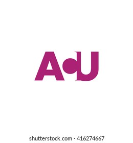 ACU Logo. Vector Graphic Branding Letter Element. White Background
