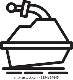 Acuatic Bike Scooter Outline Icon