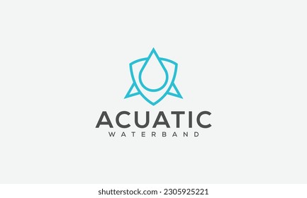 Acuatic logo Design Template Vector Graphic Branding Element.