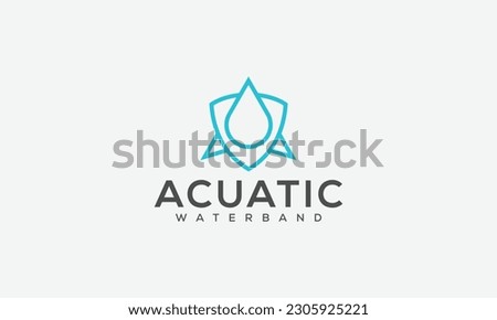 Acuatic logo Design Template Vector Graphic Branding Element.
