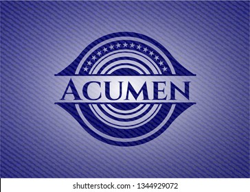 Acumen badge with denim texture