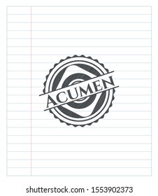 Acumen drawn with pencil strokes. Vector Illustration. Detailed.