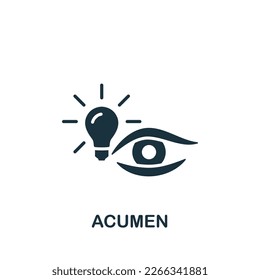 Acumen icon. Monochrome simple sign from performance collection. Acumen icon for logo, templates, web design and infographics.