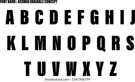  Acumin Variable Font vector  on white background 