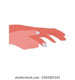 Acupressure flat vector illustration isolated