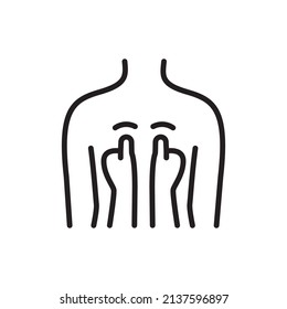 Acupressure line color icon. Physiotherapy, acupuncture.