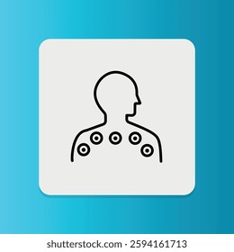 Acupressure Therapy icon. Editable stroke. Vector illustration