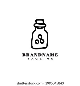 modelo de diseño de icono del logotipo del frasco de acupuntura ilustración vectorial moderna