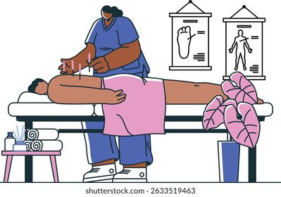 acupuncture concept illustration vector design 