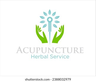 acupuncture hand care logo designs simple for traditional medicine and clinic logo